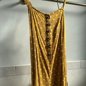 American Eagle Outfitters Mustard Polka Dot Dress